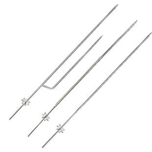 烧烤炉签子家用 鸡翅叉专用针 带齿轮自动钎子钢钎翻转旋转叉烤叉