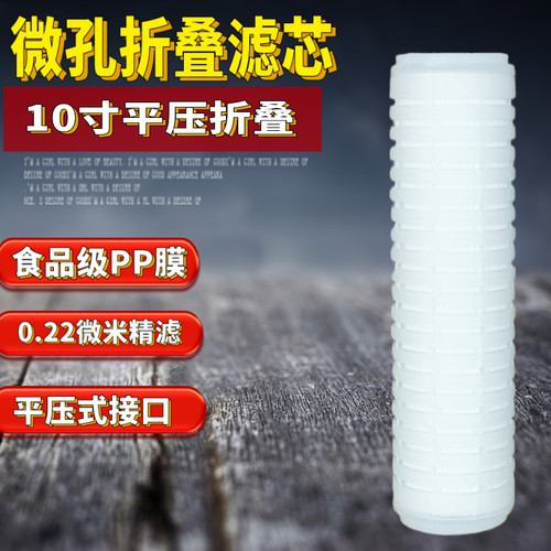 净水滤芯10英寸pp微孔折叠净水器通用酒工业系统过滤0.1UM-0.22UM