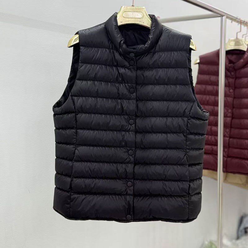 新国标90白鸭绒2025新款排骨轻薄羽绒服女马甲背心内胆短款超轻便