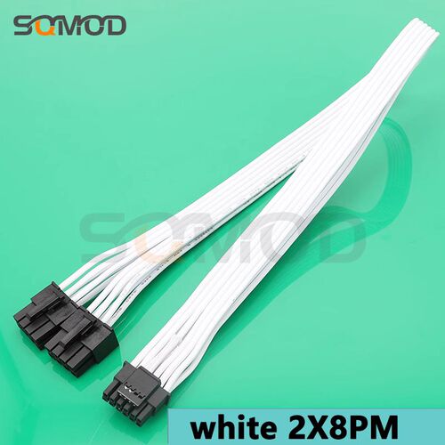 12VHPWR电源模组线 RTX4070/80/90显卡供电 双8pin转16针 PCIE5.0