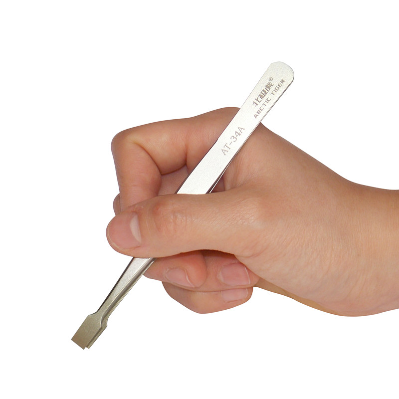 北极虎 平头镊子 邮票夹子晶元硅片镊子假睫毛粘贴工具平口不锈钢,办公设备/耗材/相关服务,办公线材,淘宝优惠券,粉丝福利购,淘宝优惠卷