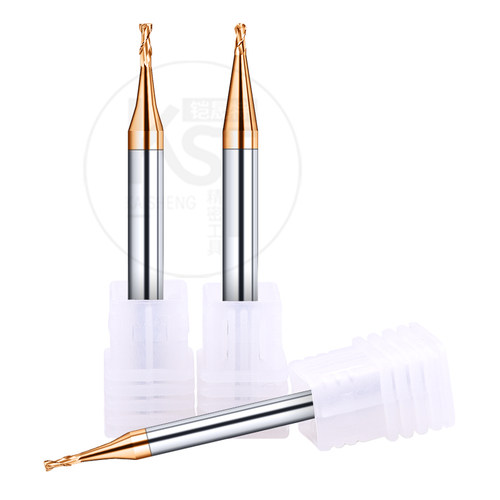 60度进口钨钢合金微小径铣刀2刃平刀0.2-0.9球头铣刀R0.1-R0.45