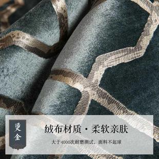家具实木沙发垫子冬季 红木沙发坐垫加厚海绵新中式 防滑绒布可拆洗