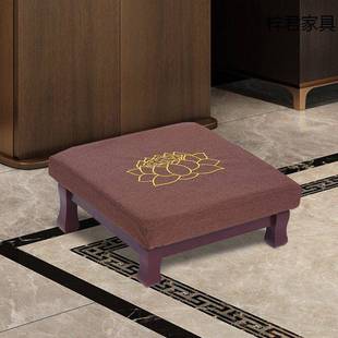 实木拜垫跪垫拜凳寺院用烧香拜观音磕头垫寺庙莲花垫