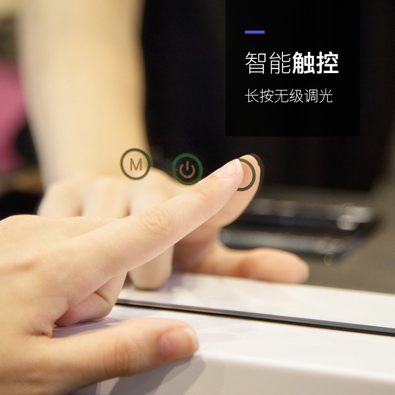 现货速发梳妆镜ied化妆镜带灯泡镜子少宿舍台式大号智能补光极凯