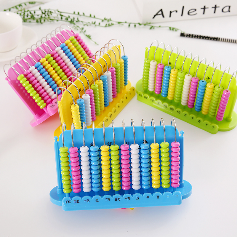 速发计质智数学教具小学算术玩具木数算盘计数架儿童益器算数珠算