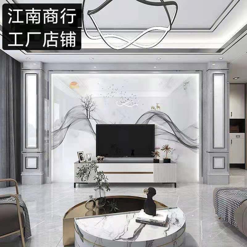 速发纤维竹电视背景墙立体边框木型F防大理石自装沙发板造纤维