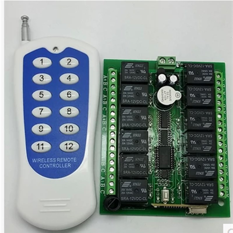 速发12v22路遥控开关 11路无线遥控开关,多功能无线开关模组24V