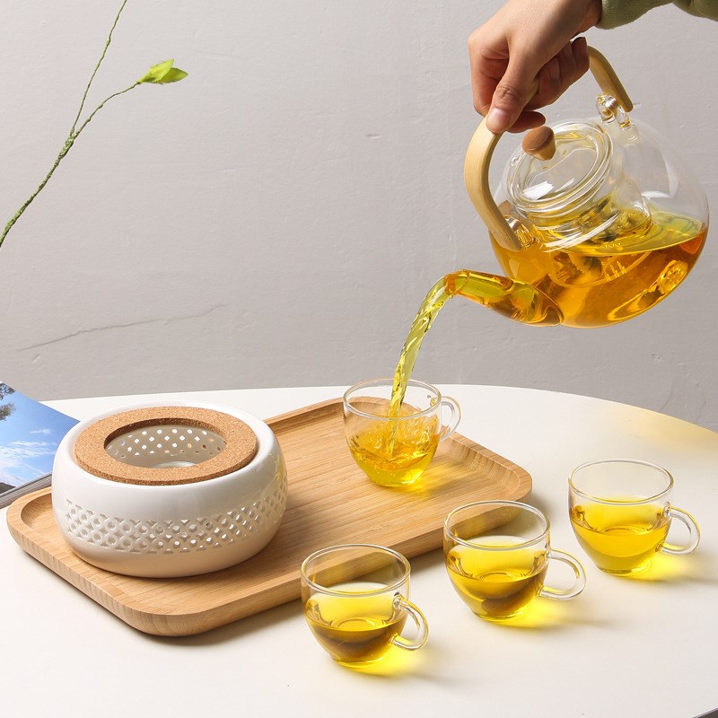 速发轻奢下午茶具玻璃壶花院茶壶煮茶炉加热底座壶套装