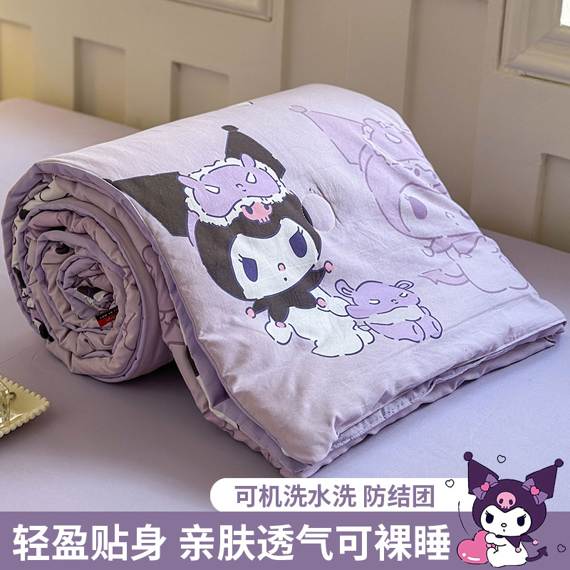 速发鸥夏凉单儿童被人薄春秋被子全季幼儿园空调被非夏棉被可机洗