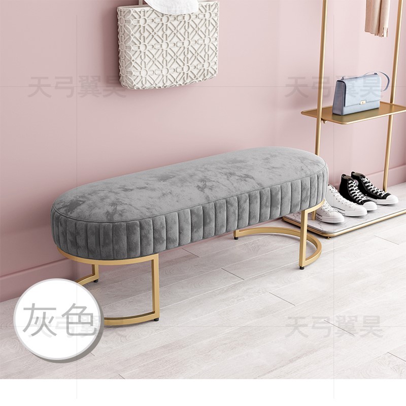 速发换鞋凳轻奢客装店试衣间沙发凳试鞋凳家条服厅床尾布艺长用凳
