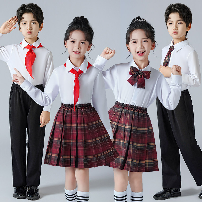 速发六一儿童爱国合讲演出服小学生朗诵装服童演唱比赛主题表演