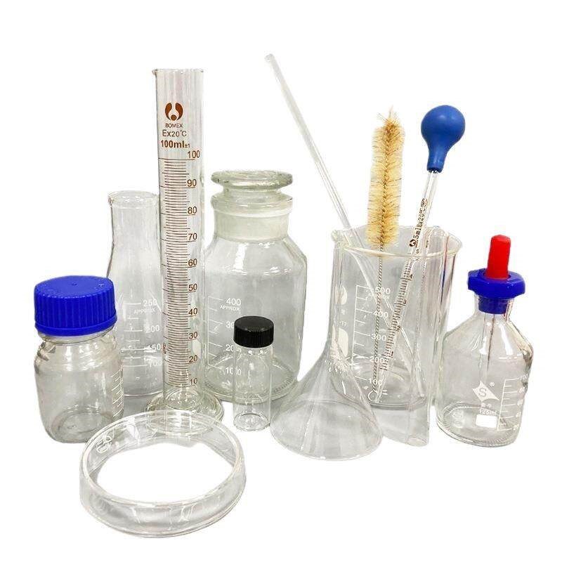 速发玻璃器皿+锥形+烧瓶瓶+实验室+胶头仪器+烧杯+滴管用品试管(