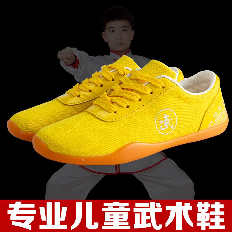 速发儿童武术鞋训练比赛专用新款布筋底练功鞋帆牛透气太极鞋男夏