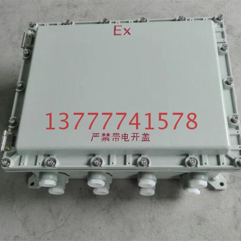 速发防爆控制I50*0400防爆按钮箱配电开关箱铸铝ExdI箱BT6带铰链