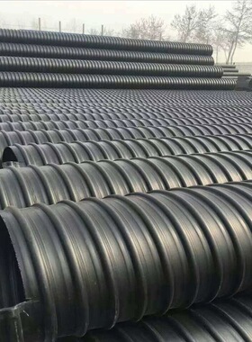 速发H增PE钢带大 D00 黑色聚乙烯缠绕D强波纹管 管口径排污排水管