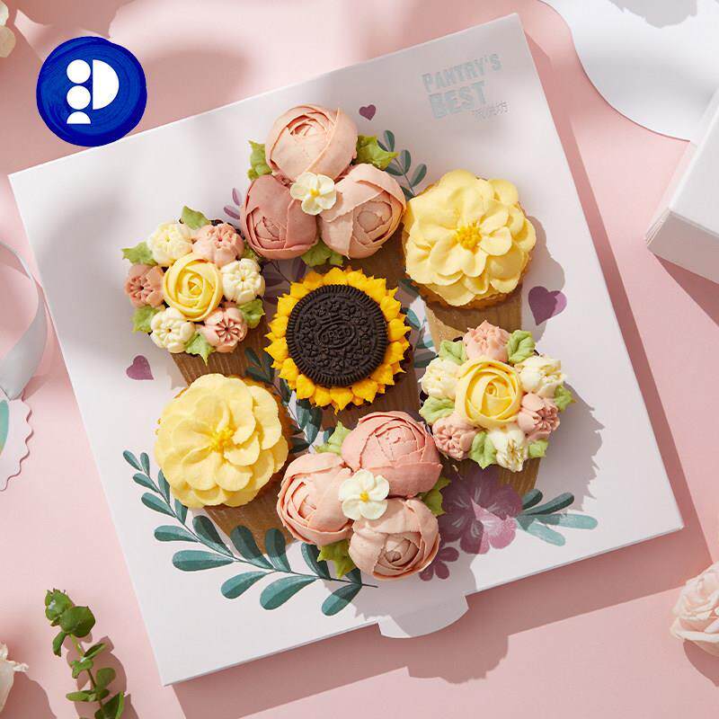 派悦坊倾慕挚爱花束纸杯情人节生日蛋糕同城配送北京上海杭州南京