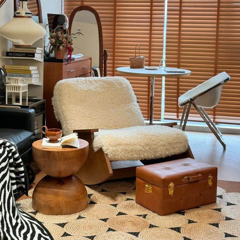 覆古实木摇摇椅客厅家用阳台单人懒人躺椅北欧中古网红休闲 沙发,住宅家具,摇椅,淘宝优惠券,粉丝福利购,淘宝优惠卷