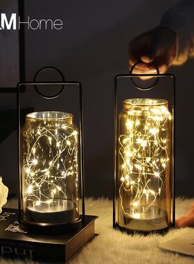 欧式复古风灯摆件酒吧餐厅咖啡馆装饰品摆设创意烛光晚餐道具新年