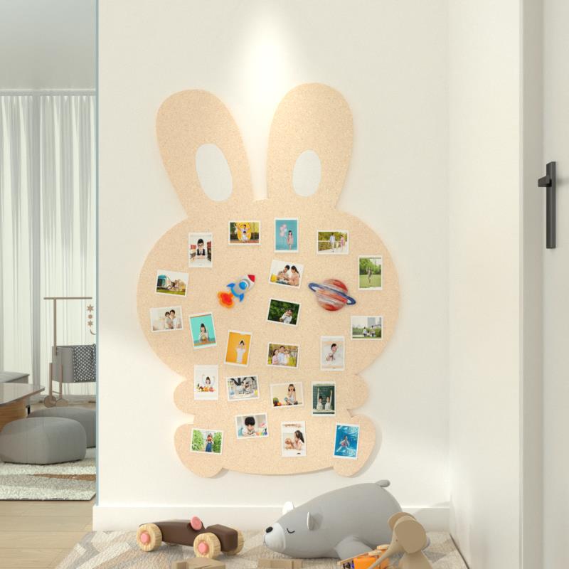 兔子羊毛毡墙贴照片墙背景板毛毡板软木板展示墙装饰创意荣誉墙墙