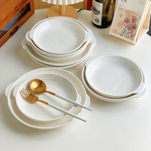 ins风盘子菜盘家用2024新款 菜碟子陶瓷餐盘深盘 碗碟餐具套装 日式