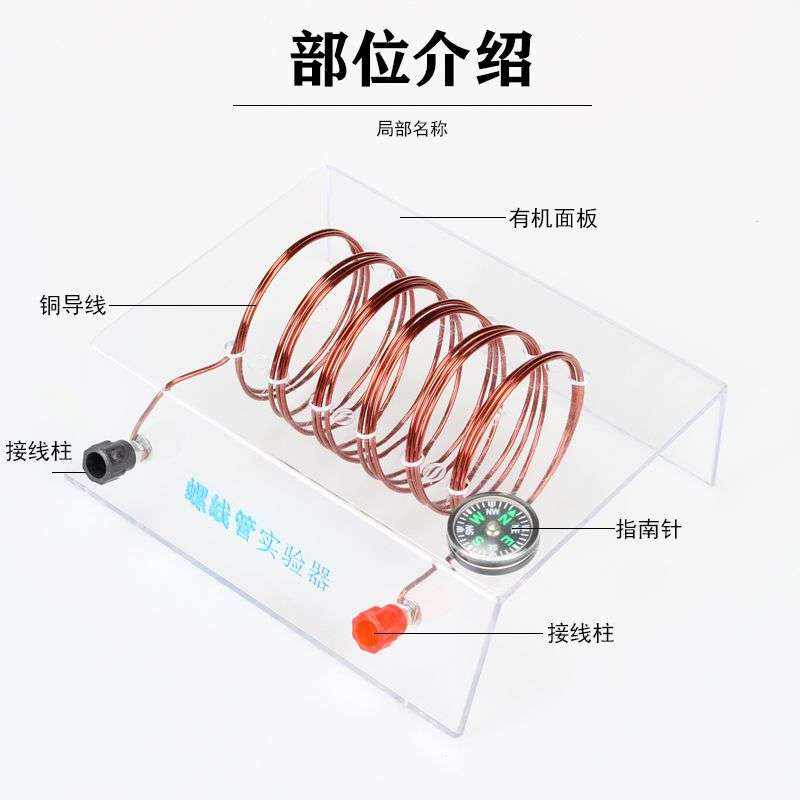 速发通电螺线管演示器材螺线型电流磁场磁感线实验器材教学仪器初
