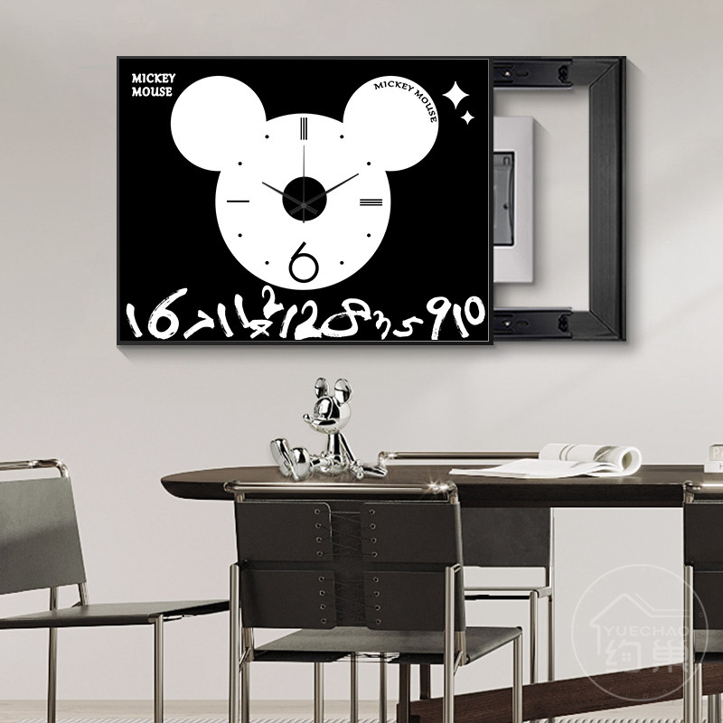 速发电表箱装饰画带钟表餐电厅闸配开箱电关盒遮挡挂画免打孔