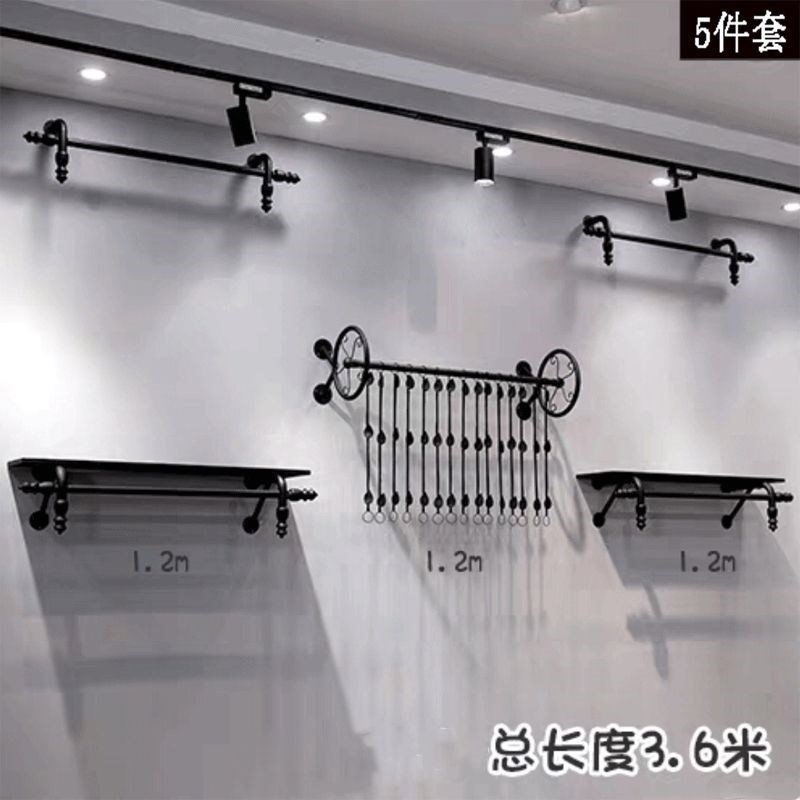 速发服装店展示架上墙壁挂侧挂衣服架子男装装童装店正侧挂组合衣