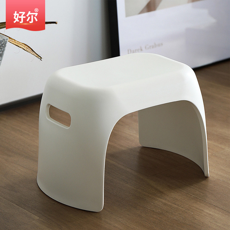 速发小凳子塑料板防家用儿童凳鞋厚凳滑踩脚登胶凳宝宝矮凳成人换