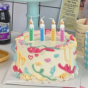 速发烘焙爱糕装饰摆件创意彩色浪漫蛋季风生日可四派对插件