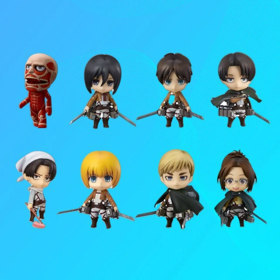 进击的巨人Q版粘土人利威尔兵长艾伦三笠艾尔文韩吉可动公仔手办