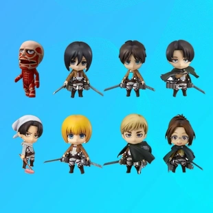 进击的巨人Q版粘土人利威尔兵长艾伦三笠艾尔文韩吉可动公仔手办