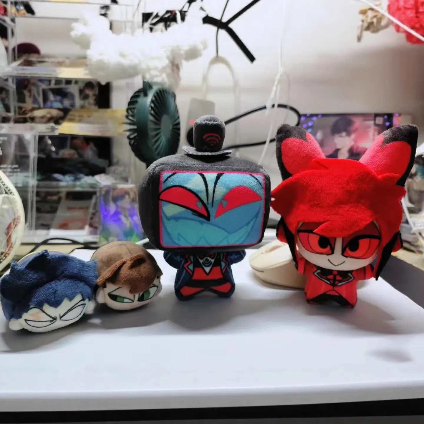 新品跨境地狱客栈同人玩偶10cm沃克斯棉花娃娃印花体挂件二次元娃