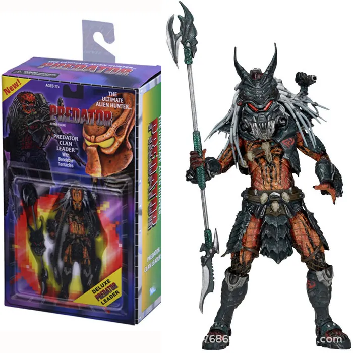 NECA 铁血战士 Predator 氏族长 首领 Kenner致敬版 7寸可动模型