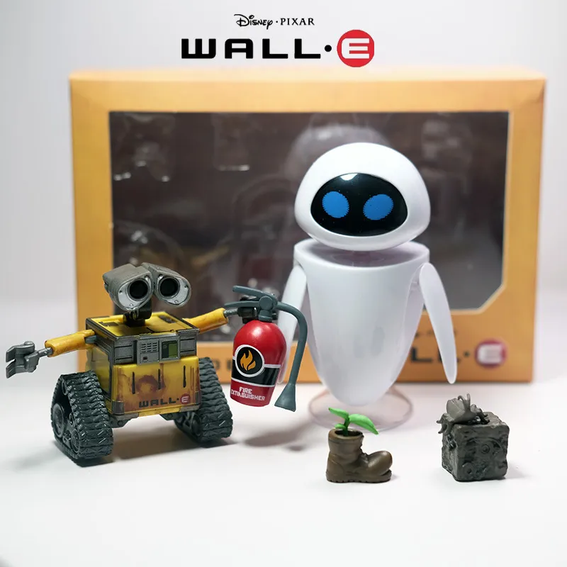 玩具盒装 机器人总动员WALL.E 可动玩偶 瓦力 伊娃组合摆件模型