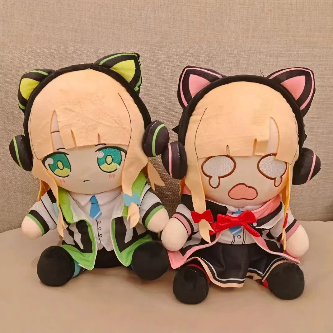 碧蓝档案同人玩偶二次元才羽桃井棉花娃娃可爱才羽绿毛绒公仔跨境