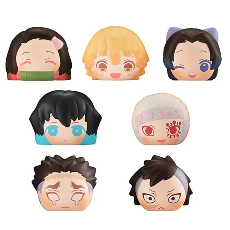 第3弹 7款鬼灭之刃 面包捏脸软玩偶挂件车载娃娃机手办