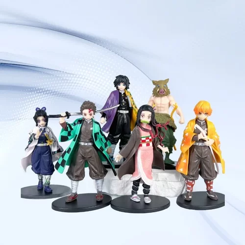 鬼灭之刃手办模型摆件动漫火神炭治郎我妻善意弥豆子富冈义勇拼装