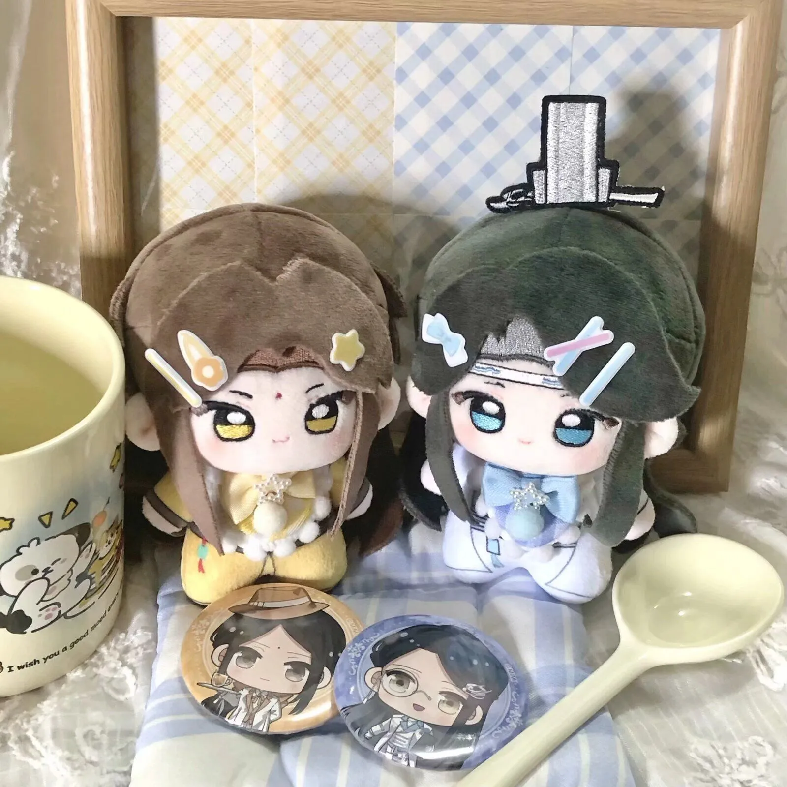 10cm魔道祖师同人玩偶可爱蓝曦臣棉花娃娃金光瑶努努印刷体小挂件