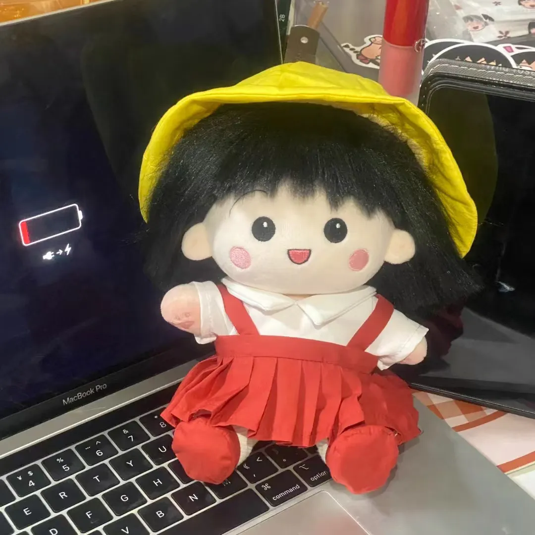 可爱樱桃小丸子20cm棉花娃娃裙子套装娃衣卡通动漫小丸子玩偶换装