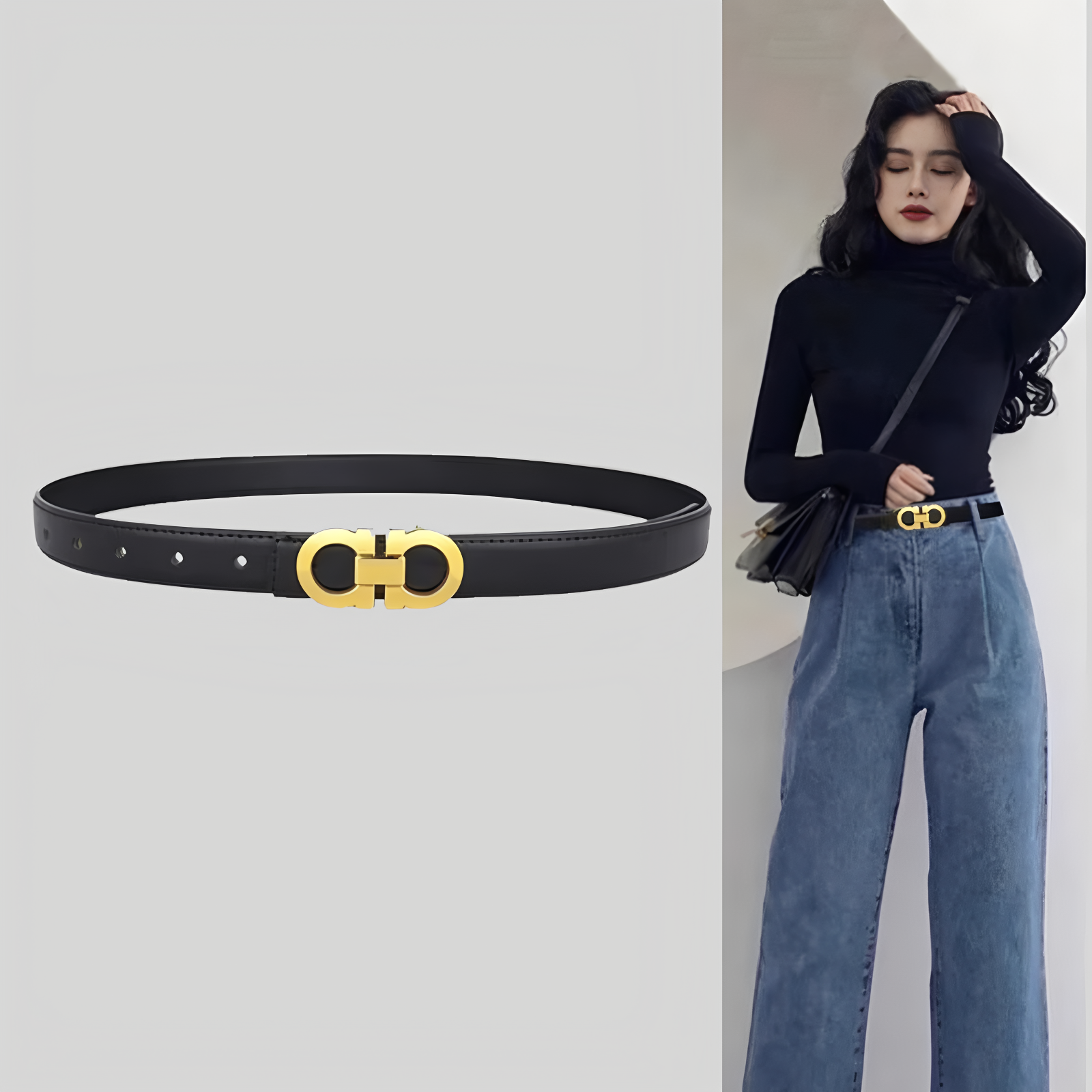 2025新款腰带装饰牛仔裤带高级感