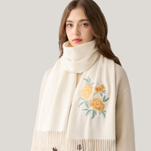 生日礼物Concise Kite围巾女士冬季纯羊毛新款围脖保暖轻奢高级感