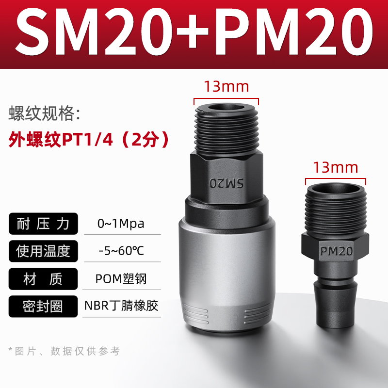 气管快速接头C式自锁气泵配件大全空压机汽动工具公母头高压快插