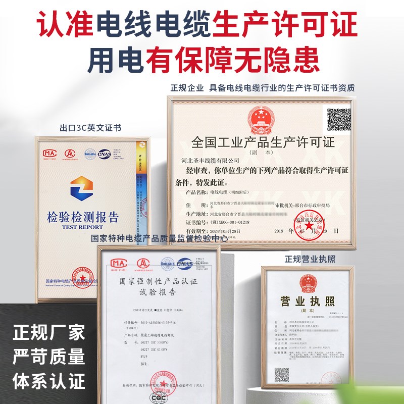 YC橡胶电缆线2/3/4芯1.5/2.5/4/6平方铜芯国标电线软线纯铜护套线