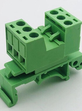 轨道式接线端子2EDG-UKR-5.08mm安装35mm导轨免焊对接插拔式2-24P