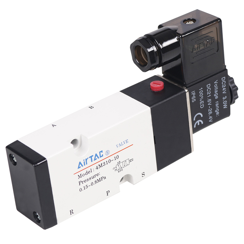 板式电磁阀4M310-08 4M310-10二位五通气阀220V24V气动换向控制阀