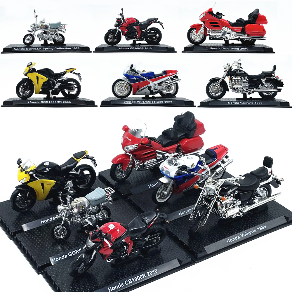 1:24本田经典重机摩托车模型亚克力展示合金收藏摆放免胶分色成品