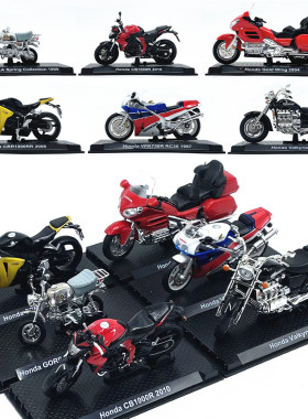 1:24本田经典重机摩托车模型亚克力展示合金收藏摆放免胶分色成品