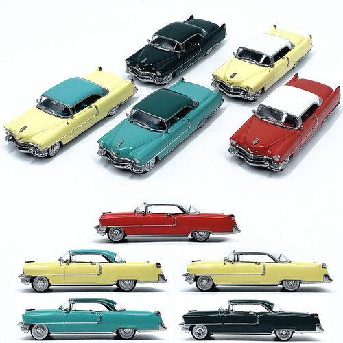 1:43 1955年凯迪拉克Coupe DeVille硬顶轿车合金模型静态车载摆件