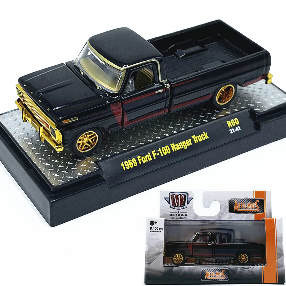 1:64M2车模1969福特F-100RangerTruck皮卡仿真合金车模型收藏摆件